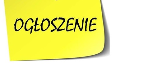 Ogłoszenie dla Rodziców dzieci z grupy Koszałki  Opałki