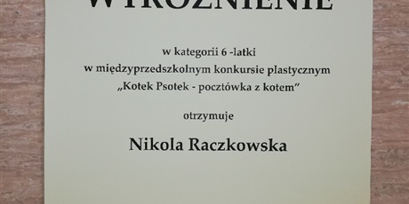 Powiększ grafikę: rozstrzygniecie-miedzyprzedszkolnego-konkursu-plastycznego-kotek-psotek-257981.jpg