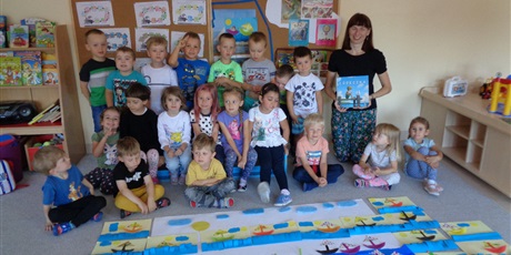 Zajęcia biblioteczne w przedszkolu w grupie Chochlików i Koszałków Opałków