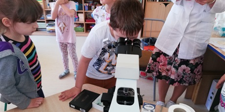 Powiększ grafikę: Mali badacze:))) ,,Bakterie na dłoniach przedszkolaków''- mini warsztaty z mikroskopem:)))