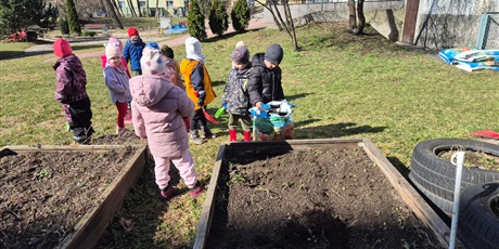 Powiększ grafikę: Wiosenny ogródek .Sadzimy cebulkę.