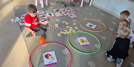 Powiększ grafikę: Zajęcia matematyczno-przyrodnicze – „Liczymy i dopasowujemy owoce”